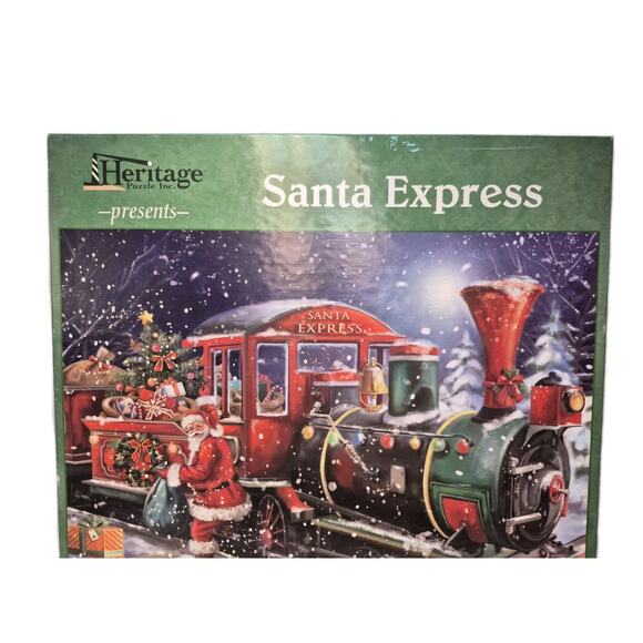 Santa Express 1000-Piece Puzzle 30x24" Heritage Puzzle Inc COMPLETE - Picture 2 of 8